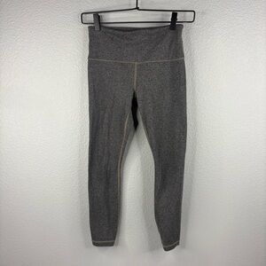 Athleta Heathered Gray Cropped Capri Yoga Pants Leggings